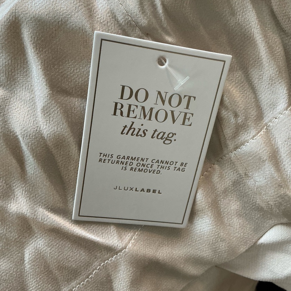 JLUXLABEL Always & Forever Satin Robe | Beige | Size Medium/Large - Picture 13 of 14